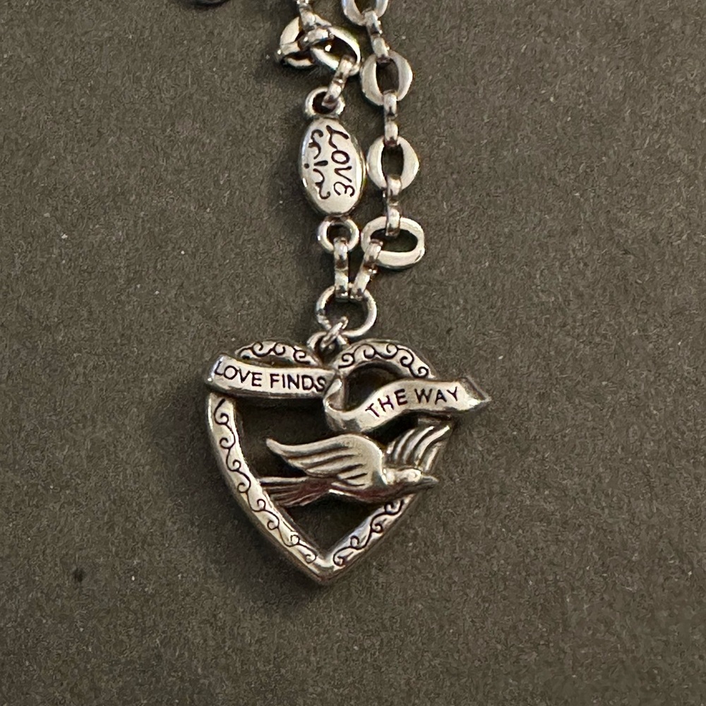Brighton Love Finds The Way heart silver necklace - Picture 3 of 5